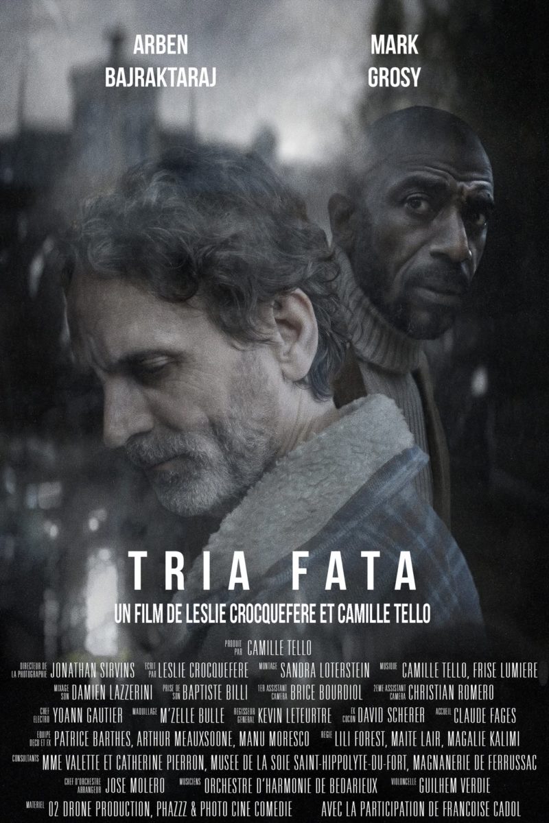 Official poster for Tria Fata, featuring original music by frise lumière